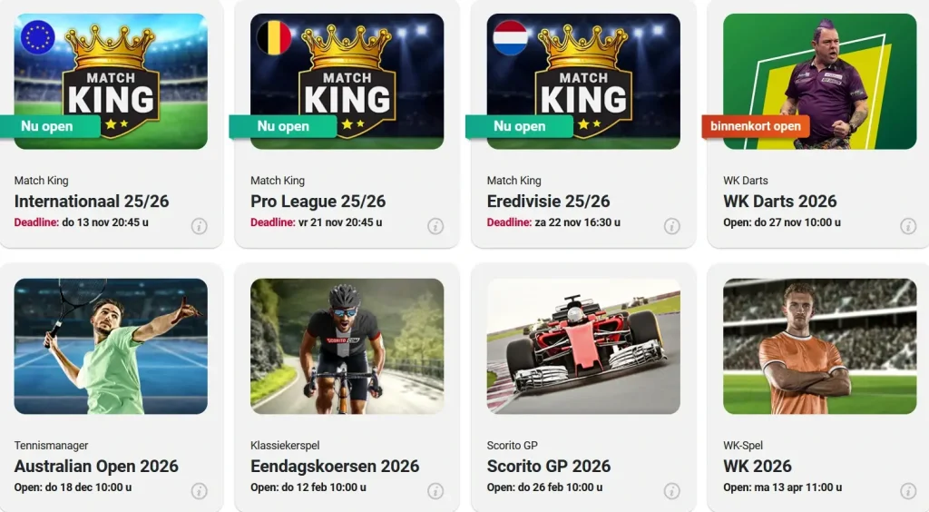 Scori Pro wedstrijdschema