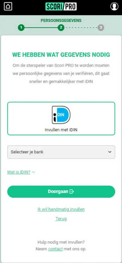 Scori Pro registratie